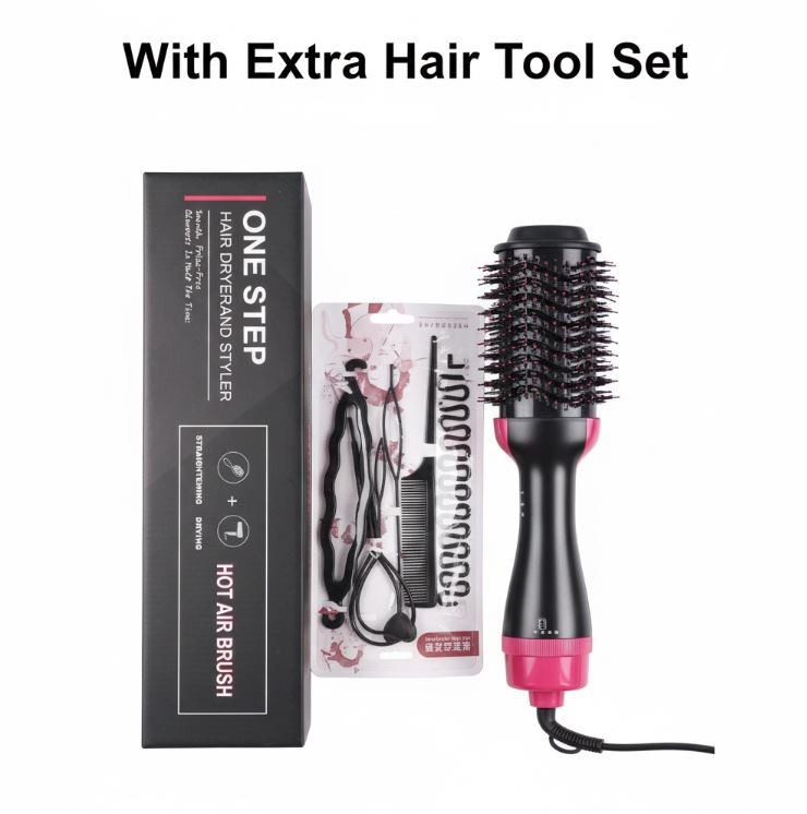 Ceramic coating bristles and heat settings of hair dryer brush
