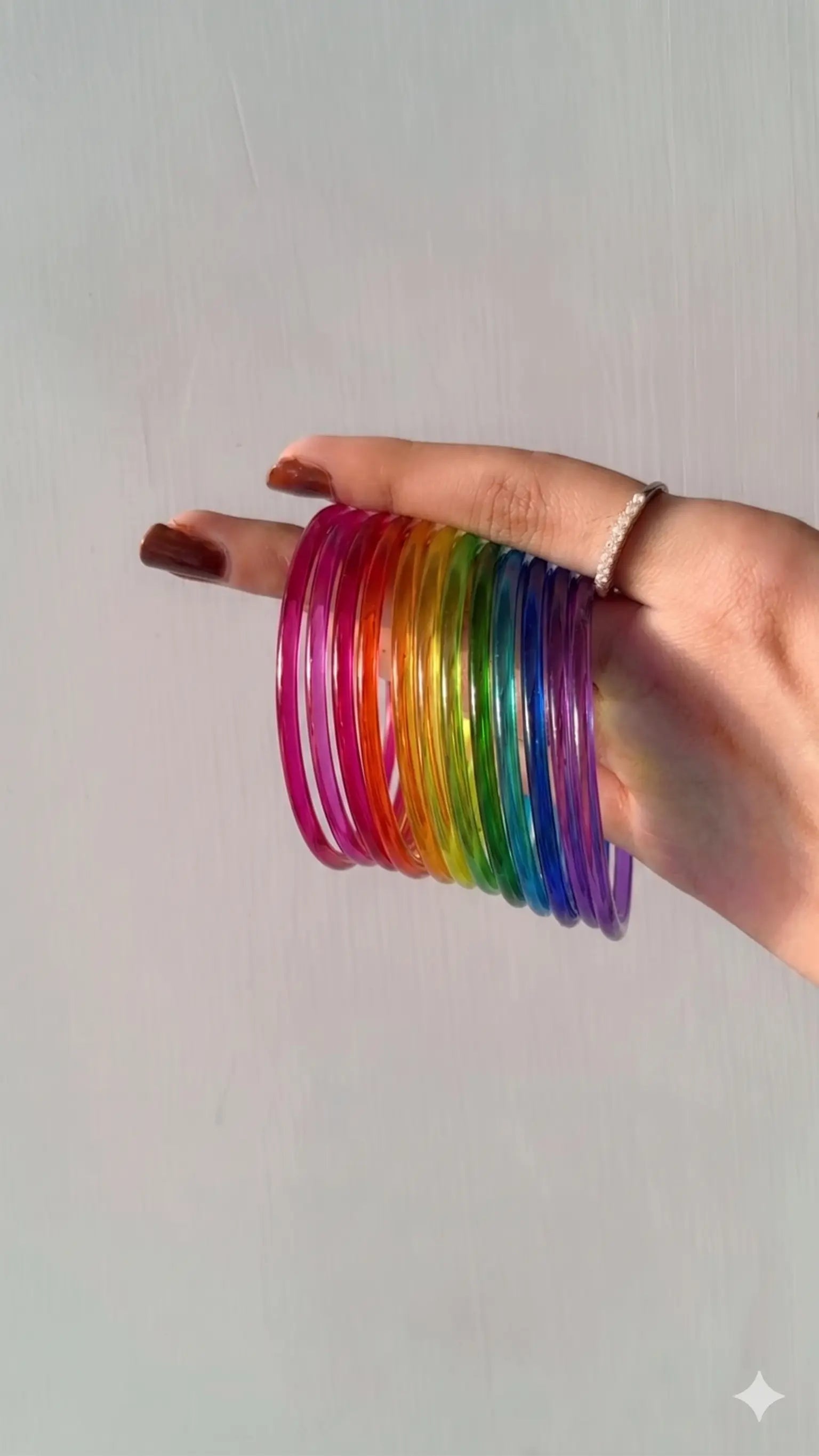 Trending Jelly Bangles Set – 12 Pieces (Multi color)