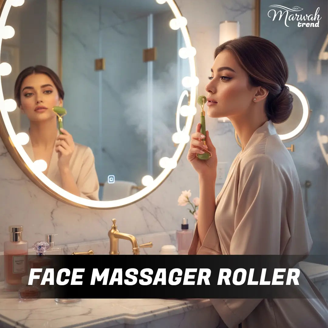 Face Massager Roller Natural Jade Stone