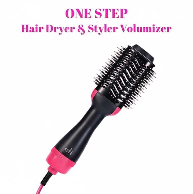 Ceramic coating bristles and heat settings of hair dryer brush
